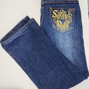 South Pole Girls Dark Blue Jeans with Gold Embroidered Pocket